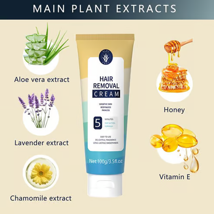 ⏰Limited-time offer!!🔥Painless Full Body Hair Removal Cream for Men & Women– Skin-friendly for all areas🌿