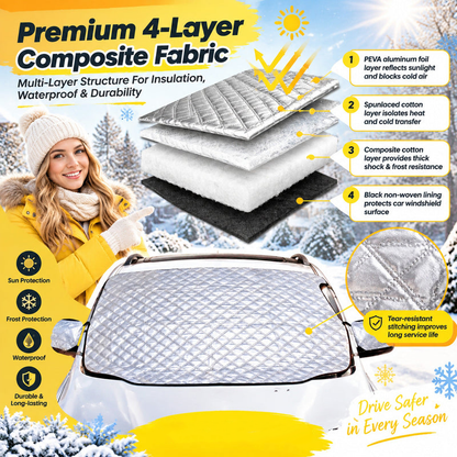 ⏳🖤Black Friday Sale：50% OFF!!🔥Clear Your Windshield Instantly! Magnetic Frost & Snow Cover❄️