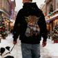 🎄HOT SALE 50% OFF!!🎁Cute Highland Cow Cozy Fleece-Lined Hooded Sweatshirt🦬
