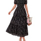 ⏳Limited-time 60% Discount !💃Women's Floral Square Neck Puff Short Sleeve Smocked Tiered Dress