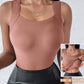 🏆Last Day Special Price ￡8.99!!💐Women's U Neck Camisole High Strechy Seamless Built-in Bra Padded Tank Tops