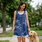 ✨2026 HOT SALE👗☀️Women's Faux Two-Piece Denim Print Dress - Throw It On And Look Instantly Put Together✨