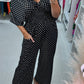 ✨Summer Hot Sale-50% Off💕Polka Dot Printed Elastic Waist Jumpsuit