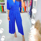 ✨Summer Hot Sale-50% Off💕Polka Dot Printed Elastic Waist Jumpsuit
