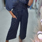 ✨Summer Hot Sale-50% Off💕Polka Dot Printed Elastic Waist Jumpsuit