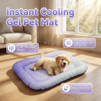 💖LAST DAY SALE ONLY￡6.99!!❄️Pet Cooling Mat for Dogs & Cats 🐾 Naturally Cool Ice-Silk Pad • Breathable, Washable & Soft 🌿  For Floors, Sofas & Car Travel • Multiple Sizes • Gradient Colours ☀️🐶🐱