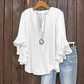 💥Summer Promotion 50% OFF！！☀️Women's Ruffle Sleeve V-Neck Shirt👚Fashionable and versatile