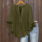 💥Summer Promotion 50% OFF！！☀️Women's Ruffle Sleeve V-Neck Shirt👚Fashionable and versatile