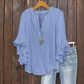 💥Summer Promotion 50% OFF！！☀️Women's Ruffle Sleeve V-Neck Shirt👚Fashionable and versatile