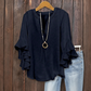 💥Summer Promotion 50% OFF！！☀️Women's Ruffle Sleeve V-Neck Shirt👚Fashionable and versatile