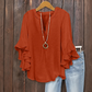 💥Summer Promotion 50% OFF！！☀️Women's Ruffle Sleeve V-Neck Shirt👚Fashionable and versatile