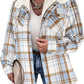 ⏰LAST DAY SALE-50% OFF!!🧥WOMEN'S THICKENED FLANNEL LONG SLEEVE PLAID JACKET COAT WITH HOOD