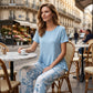 👗 LIMITED-TIME 50% OFF! 🎀 Women’s 2-Piece Set – Asymmetrical Tunic & Printed Pants, Breathable 🌺