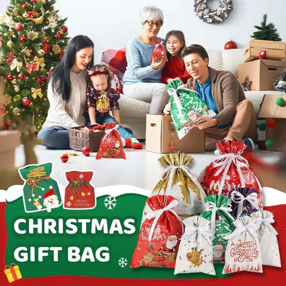 🎅Christmas Hot Sale 49% OFF🎁50K+ SOLD!🏆Drawstring Christmas Gift Bags (Biodegradable)🎁