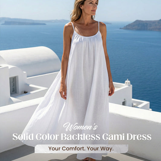 📢📢Last Day-50% OFF!!🏖️💕20K+ SOLD!⚡Women's Casual Backless Spaghetti Strap Maxi Dress🌟🌊