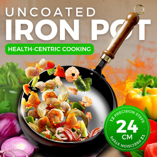 🔥🍳LAST DAY SALE -50% OFF💥Professional-Grade Uncoated Iron Pot