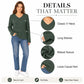 💖LAST DAY SALE 50% OFF✨Women's Casual Long Sleeve V-Neck Knit Tunic Top