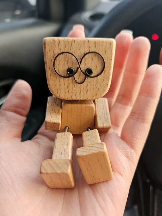 🎅Christmas Sale 50% OFF🔥Charming little wooden figure that sways with 12 magnetic expressions