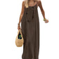 📢📢Last Day-50% OFF!!🏖️💕20K+ SOLD!⚡Women's Casual Backless Spaghetti Strap Maxi Dress🌟🌊