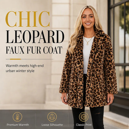 💥2026 HOT SALE - 🏆50% OFF!!❄️ Luxe Winter Style | Women's Leopard Print Faux Fur Coat