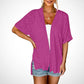 🔥Summer Hot Sale 49％ OFF🏳️‍🌈2025 New Stylish Flowy Short Sleeve Cardigan✈️Buy 2 Free Shipping