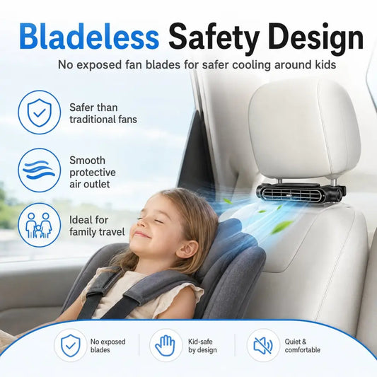 🔥Summer Hot Sale 49% OFF!🚗❄️Car Seat Fan🌬️ – 3-Speed Rechargeable Clip-On Fan With 3000mAh Battery 🔋 | USB-C Charging ⚡ For Cars 🚗, Golf Buggies 🛺 & Campervans 🏕️