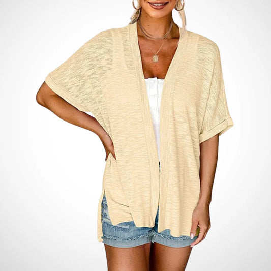 🔥Summer Hot Sale 49％ OFF🏳️‍🌈2025 New Stylish Flowy Short Sleeve Cardigan✈️Buy 2 Free Shipping