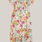 🔥Summer Hot Sale 50% Off!!🌺Floral Smocked Square Neck Midi Dress with Pockets💃