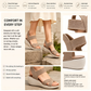 📢Last Day 50% OFF!👡Sequin Knit Wedge Sandals – Stretch Into Summer