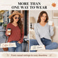 💖LAST DAY SALE 50% OFF✨Women's Casual Long Sleeve V-Neck Knit Tunic Top