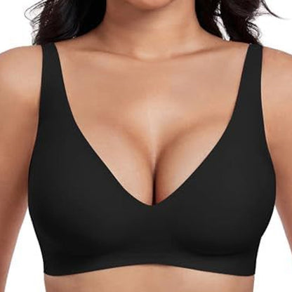 🥳2026 HOT SALE🥳 50% OFF! 💞Womens Comfortable Wireless Bras Push Up Bralettes Seamless Tshirts Bras Deep V Everyday Bras