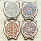 🎁🧩135-Piece Morandi-Colored Cat Shaped Wooden Jigsaw Puzzle