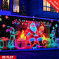 UV Activated Christmas Garage Door Cover Banner, Glows in Dark🔥🎉