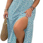 🌺Summer Hot Sale 50% OFF💐💗Plus-size Short Sleeve Split Floral Print Dress