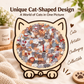 🎁🧩135-Piece Morandi-Colored Cat Shaped Wooden Jigsaw Puzzle