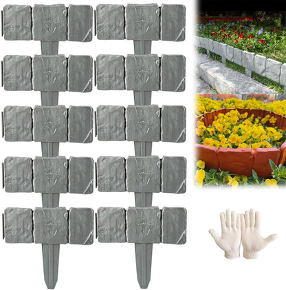 📢Factory Direct Sales 50% OFF!🏡Imitation Stone Garden Fence - DIY Garden Edging Border🌿✨
