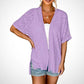 🔥Summer Hot Sale 49％ OFF🏳️‍🌈2025 New Stylish Flowy Short Sleeve Cardigan✈️Buy 2 Free Shipping