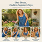 ✨2026 HOT SALE👗☀️Women's Faux Two-Piece Denim Print Dress - Throw It On And Look Instantly Put Together✨