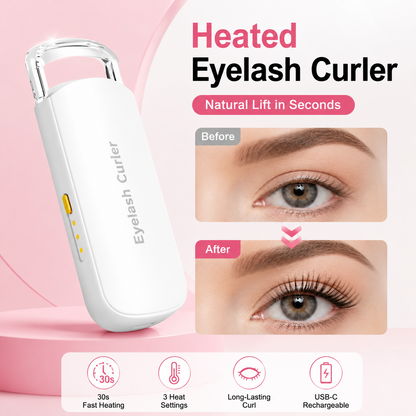 🔥Surprise 50% OFF👩🏻‍🏭Get gorgeous eyelashes back！✨️Rechargeable Electric Heated Eyelash Curler