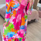 🌺Summer Hot Sale 50% OFF💐💃V-neck Floral Seaside Vacation Loose Dress