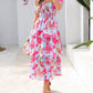 ⏳Limited-time 60% Discount !💃Women's Floral Square Neck Puff Short Sleeve Smocked Tiered Dress