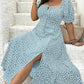 🌺Summer Hot Sale 50% OFF💐💗Plus-size Short Sleeve Split Floral Print Dress