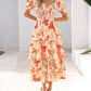 ⏳Limited-time 60% Discount !💃Women's Floral Square Neck Puff Short Sleeve Smocked Tiered Dress