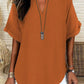 🔥Summer Hot Sale-50% Off!!✨👚Women's Plain Short Sleeve Blouse, Casual Solid Color Top for Daily Wear