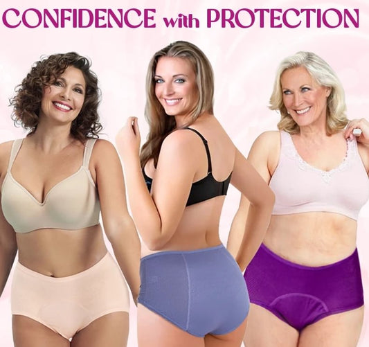 🔥Last Day Buy 1 Get 2 Free!!🏆High-Waist Leak-Proof Panties ✨Butter-soft, ultra-stretchy & discreetly protective 🍃