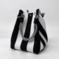 🏆👜 Limited Time Special Price ￡8.99!!✨Boho Striped Knit Bucket Handbag for Women – Handmade Summer Beach Shoulder Bag