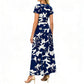 👗Summer Hot Sale 50% OFF: Only £14.99!!💥🌈 Women's V neck Ankle Length Floral Print Beach Long Flowy Maxi Dress with Pockets🎀