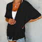 🔥Summer Hot Sale 49％ OFF🏳️‍🌈2025 New Stylish Flowy Short Sleeve Cardigan✈️Buy 2 Free Shipping