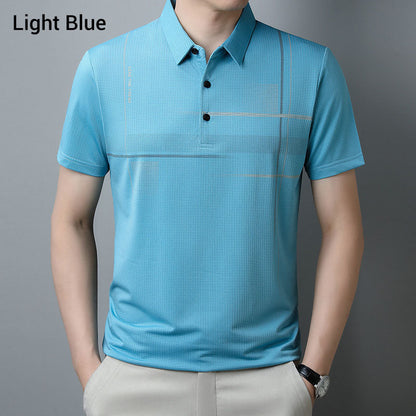 ⏳🎉 Father's Day Special Price ￡12.99!!💥👕Men's Loose Cool Breathable Lapel T-Shirt