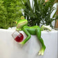 🎁Gift Idea Hot sale 49% OFF🐸 Frog Flower Pot Hanger Ornament🍷